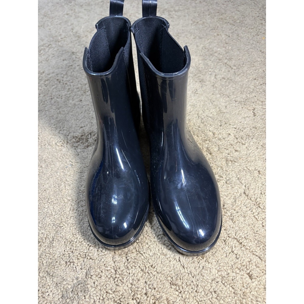Planone Rain Boots Women Size 9 Black Short Non-Slip